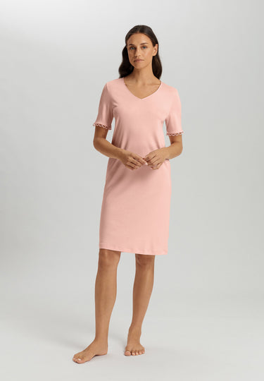 Anouk V-Neck Cotton Nightgown | Pink Blaze 74808-2340